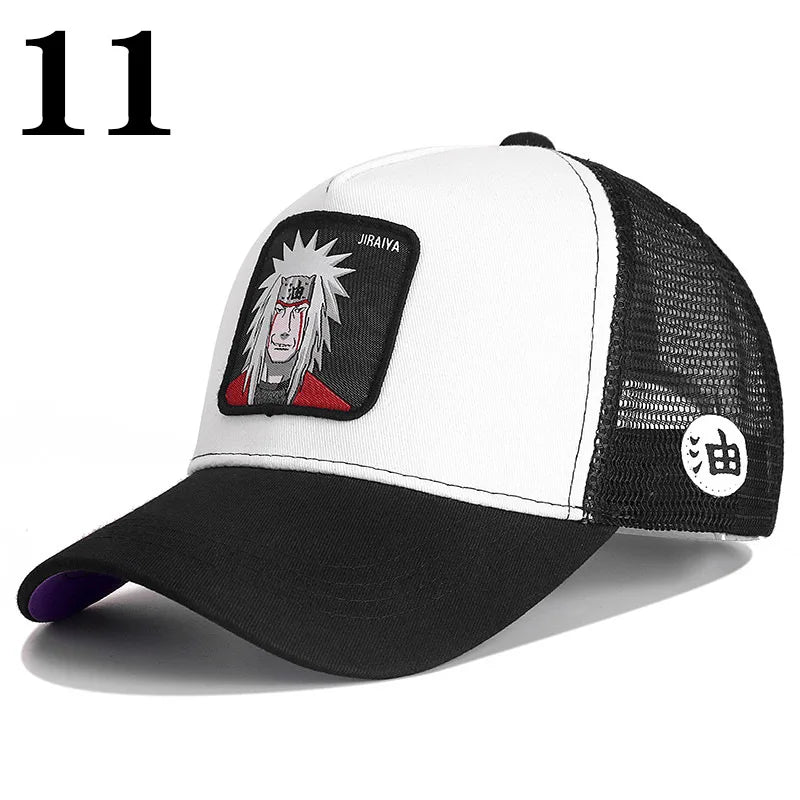Casquette de baseball imprimée à l'effigie d'un personnage de l'anime Dragon Ball pour hommes et femmes – Casquette hip-hop – Casquette en maille pour camionneur – Protection solaire d'été pour les activités en plein air
