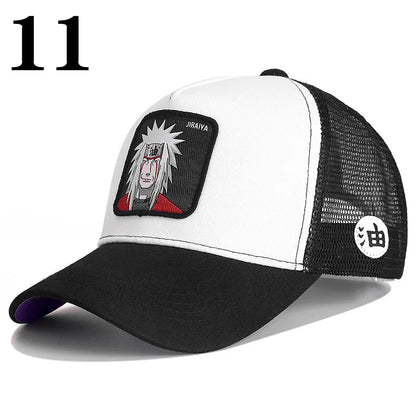 Casquette de baseball imprimée à l'effigie d'un personnage de l'anime Dragon Ball pour hommes et femmes – Casquette hip-hop – Casquette en maille pour camionneur – Protection solaire d'été pour les activités en plein air