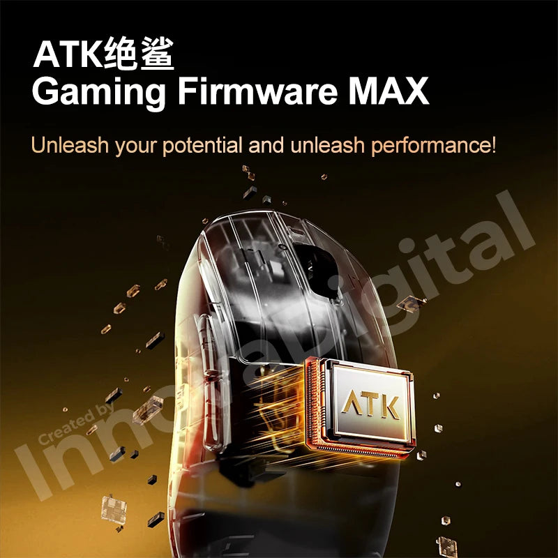 ATK Dragonfly A9 Ultimate belaidė žaidimų pelė A9 Air PAW3950, itin lengva ergonomiška e. sporto FPS žaidėjų pelė CSGO A9 Ultra