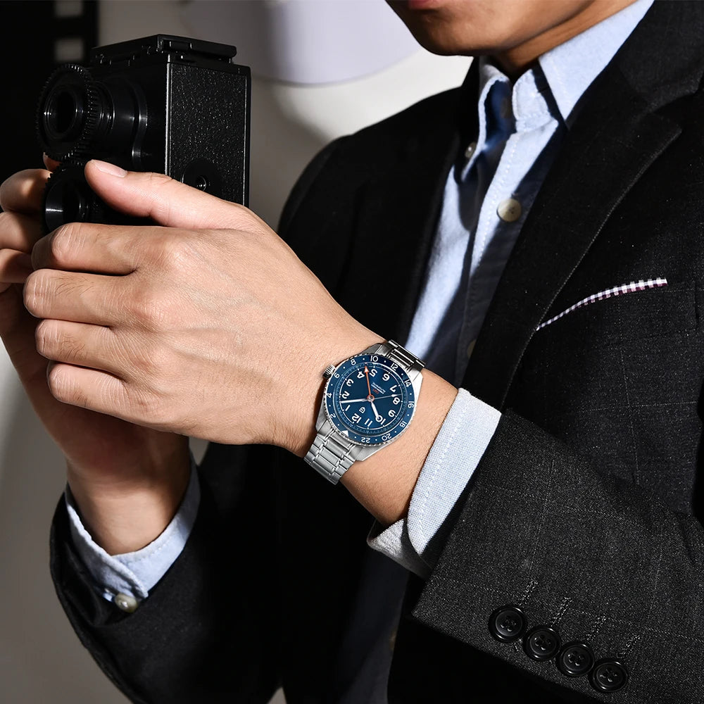 PAGANI DESIGN 2026 NEW Top GMT Men Automatic Mechanical Watches Pearl DG5833 Waterproof Luminous Sapphire Glass reloj hombre