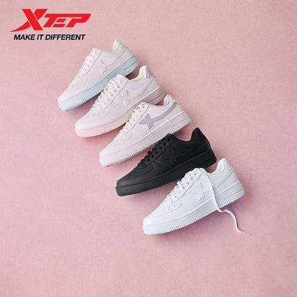 Sapatilhas Brancas Xtep para Mulher 2026 Primavera, Casal, Versáteis, Modernas, Casuais, Sola Grossa com Aumento de Altura, Calçado Desportivo Feminino 874118319851