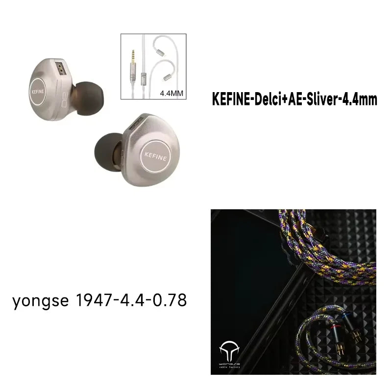 Kefine X ANELEARS Delci AE 10mm HiFi IEM Wired Earphones – DLC+PU Driver Dual Tuning In-Ear Monitors for Music & Gaming