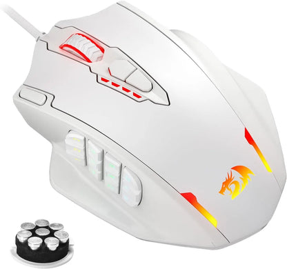 Redragon M908 RGB-Hintergrundbeleuchtung LED USB-kabelgebundene Gaming-Maus 18 programmierbare Maustasten 12400 DPI