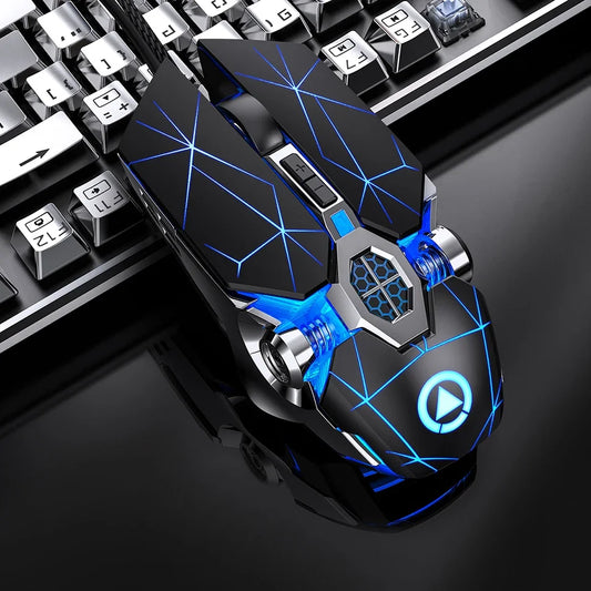 Rato Gaming Profissional Novo 3200dpi 7 Botões Retroiluminado Rato para Computador com Suporte para Definição de Macros Mecânico com Fio Silencioso