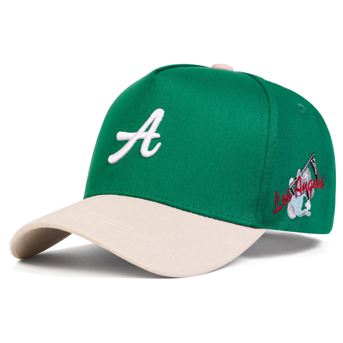 Unisex „A Letter Side Los Angeles” hímzéses baseball sapka, tavaszi-őszi, szabadtéri, állítható, alkalmi sapka, napvédő sapka, sportsapka