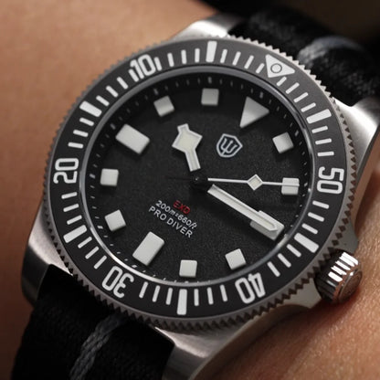 Watchdives EXD 40Mm Titanium Dive Watch Men's VH31 Sweep Quartz Watches 200 Waterproof AR Sapphire BGW9 Luminous 316L Wristwatch