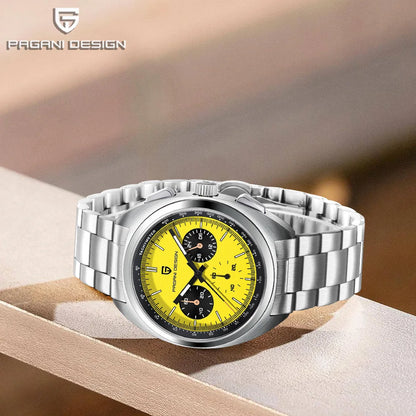 Relógio masculino de quartzo Pagani Design 2026 Fashion, marca de topo de luxo, safira, cronógrafo masculino VK63 em aço, de mergulho