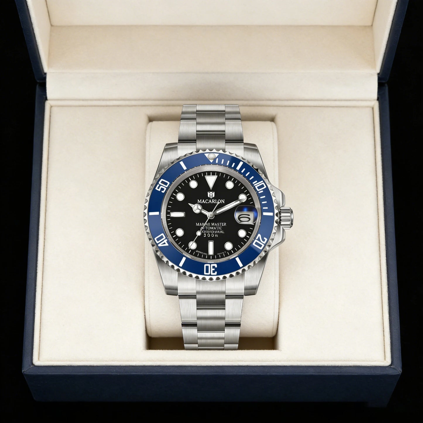 MACARLON Design New 41mm Mechanical Watch for Men Sapphire Glass Luminous Stainless Steel Waterproof China NH35 Automatic Watch TOP
