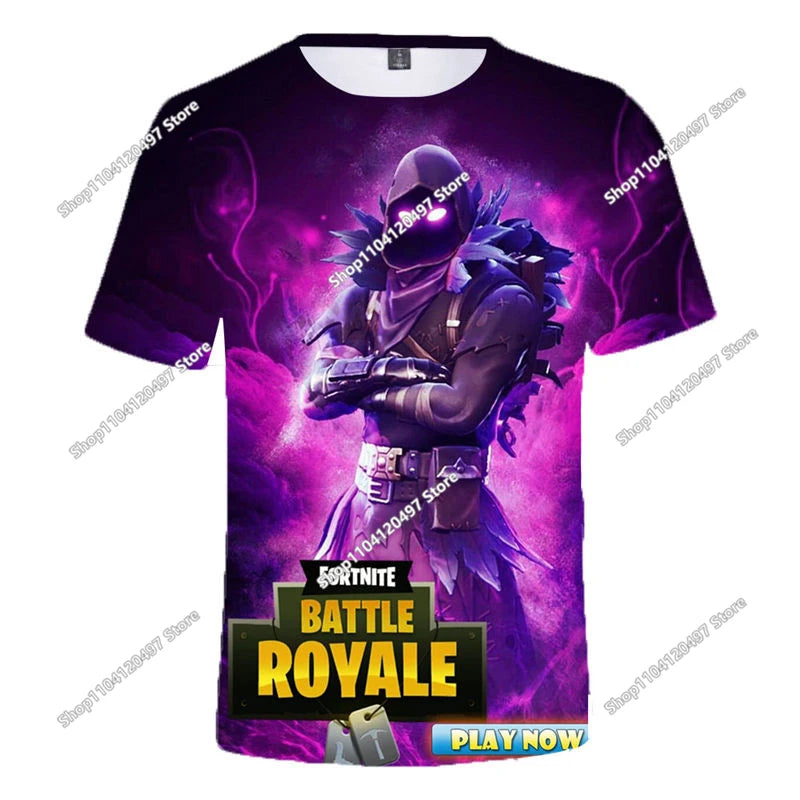 Fortnite T Shirt Men Shoot Game Battle Hero Tshirt Victory Royale Clothing Young Children T-shirts for Boys Girls of 2-14 Years