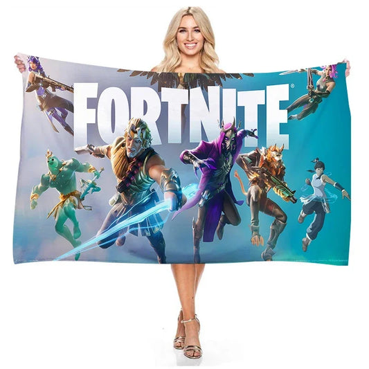 Fortnites Beach Towel Game Fortress Night Digital Printing Rectangular Shower Towel Microfiber Bath Towels Adult Travel Vacation