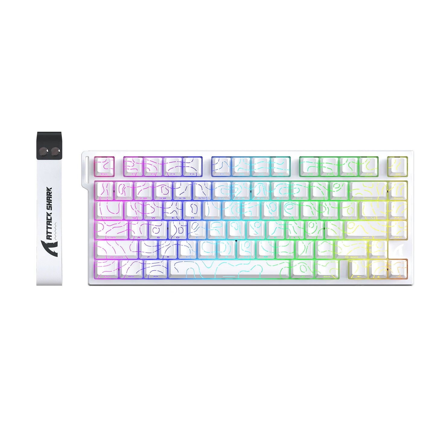 ATTACK SHARK R82 HE Teclado Magnético com Fio 75% RGB 8000Hz Rapid Trigger Atuação de 0.005mm Teclado Gaming