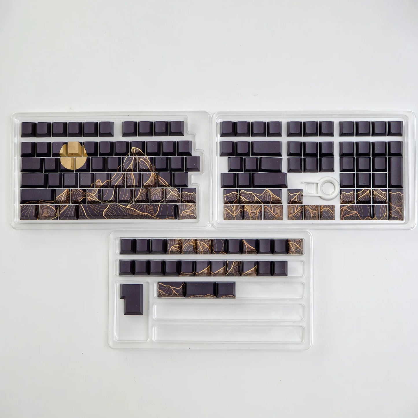KYOMOT 135 Keys PBT Side Print Keycap Double Shot Cherry Profile Shine Through Keycaps for MX Switch Games Mechanical Keyboard