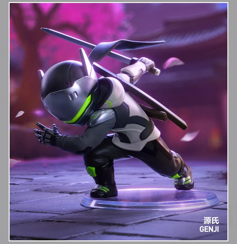 POP MART Overwatch Play of The Game Series Caixa Mistério Original Blind Box Surpresa Figuras de Ação Anime Adoráveis Ornamentos Figurinhas