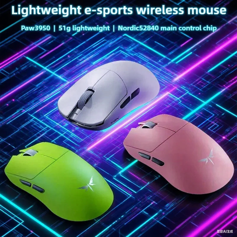Ratón gaming esports VGN Dragonfly F2 ProMax/Ultra 42000DPI 0.125ms para CSGO, baja latencia, con cable/inalámbrico, doble 8K, 3 modos, PAW3395/3950
