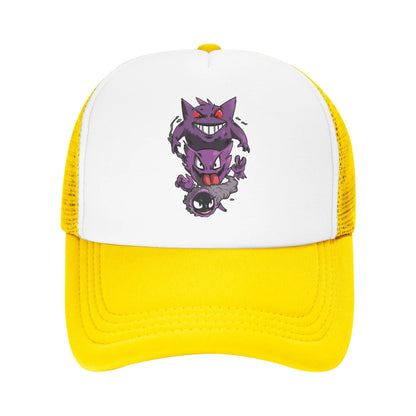 Pokemon Pikachu Trucker Hats Adult Vintage  Dad Hat Trucker Hat Sun Hats Adjustable Snapback Caps Mesh Baseball Caps Summer