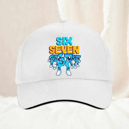 Meme 67 Six Seven 6 7 olasz Brainrot baseball sapka, férfi trucker sapka, tavaszi, alkalmi, szabadtéri, edzőtermi, napellenzős, snapback sapka