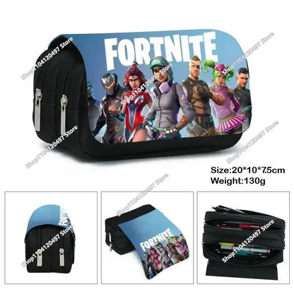 Голям ученически несесер Fortnited с голям капацитет, калъф за моливи, детска играчка, чанта за химикалки, ученически пособия, несесер за канцеларски материали, геймърски подаръци за момчета