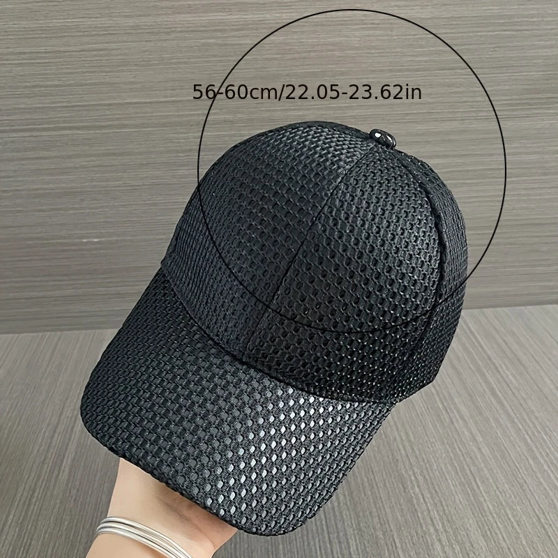 Casquette de baseball décontractée en maille pour l'extérieur – Chapeau d'été simple, fin et respirant pour femmes et hommes