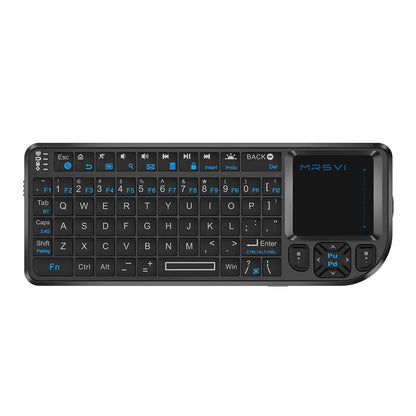 MRSVI Mini Tastiera Bluetooth A8 PLUS, tastiera wireless retroilluminata 2.4GHz con touchpad per Android TV Box, Mac, laptop, Windows