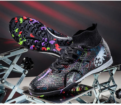 Nieuwe voetbalschoenen voor heren, ademende trainingsschoenen met noppen voor gras, lange spikes voor wedstrijden, indoor sneakers, ultralicht, dropshipping