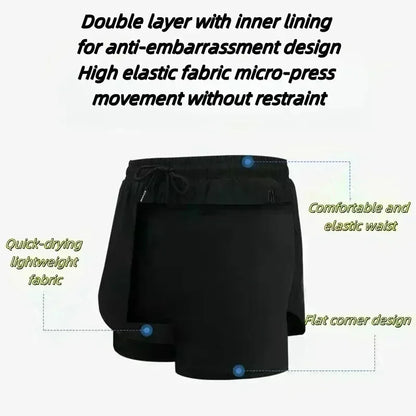 Dragon Ball Son Goku Summer Men's Bot Fitness 2025 Double-Layer Replica Two-Piece Loose-Fit Training Running Shorts Casual Pants