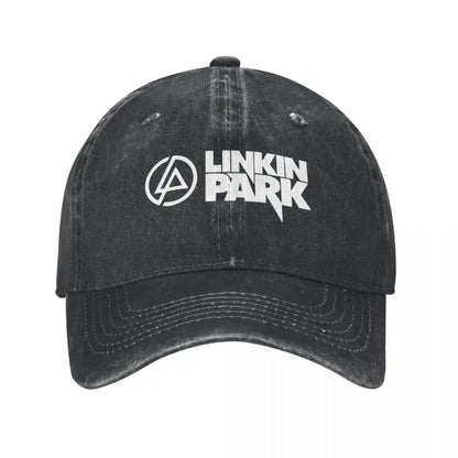 Linkins Meteora Minutes To Midnight Casquettes de baseball pour hommes et femmes, pour le parc et la chasse, effet vieilli et délavé, style vintage, pour le golf et les activités de plein air, à fermeture à pression