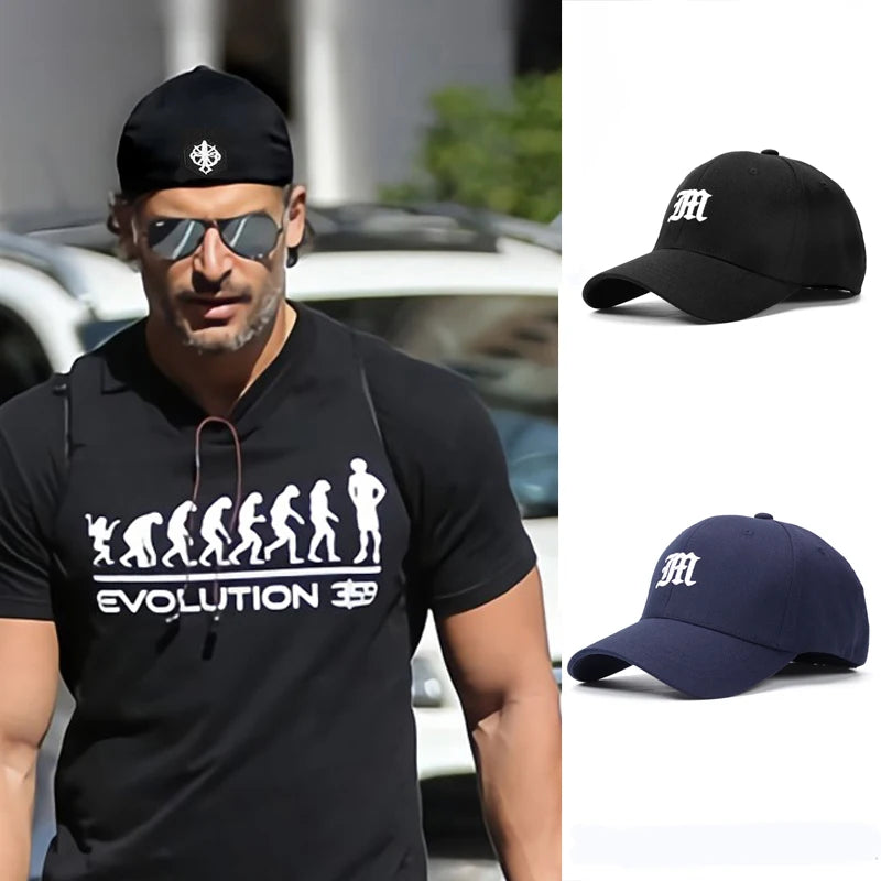 Szorosan illeszkedő, teljesen rugalmas, zárt sapka, „M” betűvel, hajlékony karimájú, új, trucker, férfi, flex, dad, hip-hop, baseball, snapback, napellenző, Era