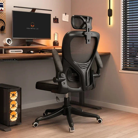 Ergonomic Recliner Computer Chair, Adjustable Swivel Office Gaming Chair with Wheels, Comfortable Lounge Accent Chair for Home Office & Living Room