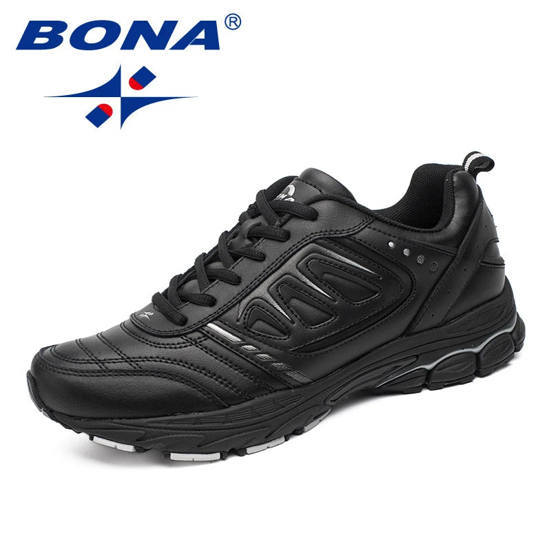 BONA nieuwe stijl herenhardloopschoenen voor buiten, joggen en trekking, veterschoenen, sportschoenen, comfortabel, licht en zacht
