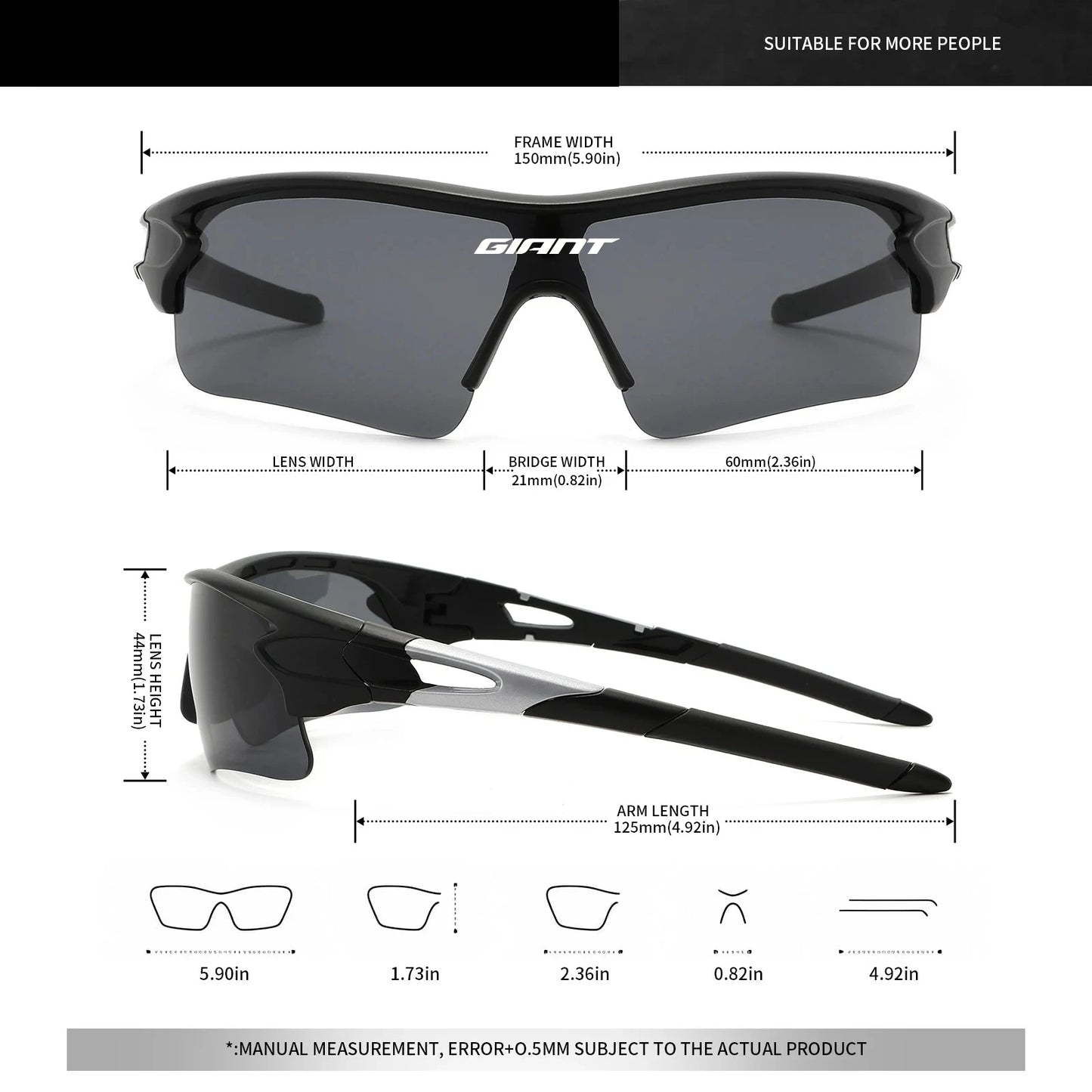 giant cycling Glasses Windproof Anti Fog Lens Climbing and fishing goggles Shatterproof Polycarbonate Outdoor Bicycle Accessorie