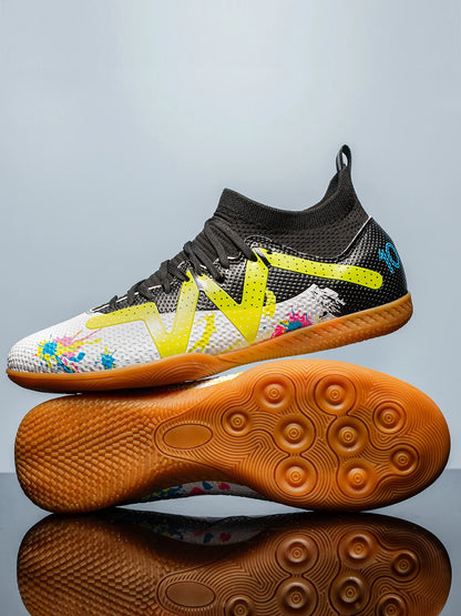 High-Top Soccer Shoes for Indoor Five-a-Side Training for Men and Women Slip-Resistant and Wear-Resistant Sneakers