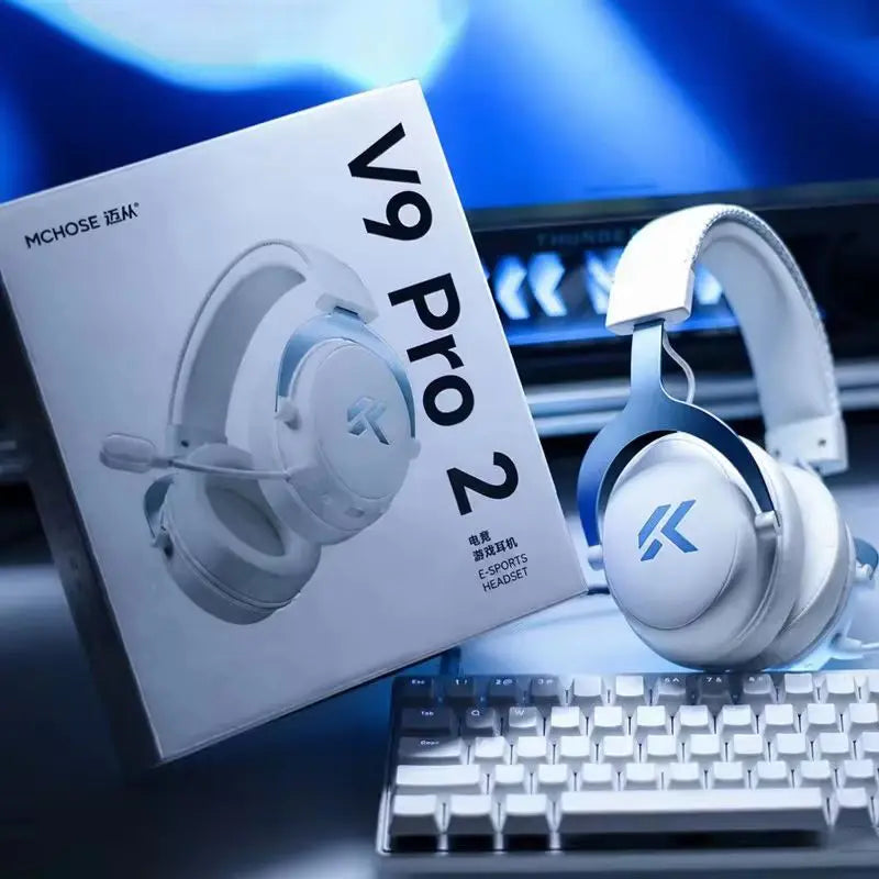 Casque de jeu léger MCHOSE V9 Pro 2.0 |   Casque supra-auriculaire 4 modes sans fil, Bluetooth et filaire, audio THX, batterie 2000 mAh