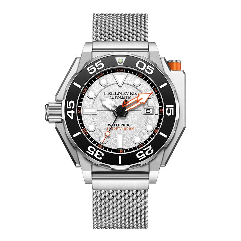 FeelNever New Top brand Men Luxury Watch 1000m Waterproof BGW9 Super luminous relogios masculinos Automatic Mechanical Watches