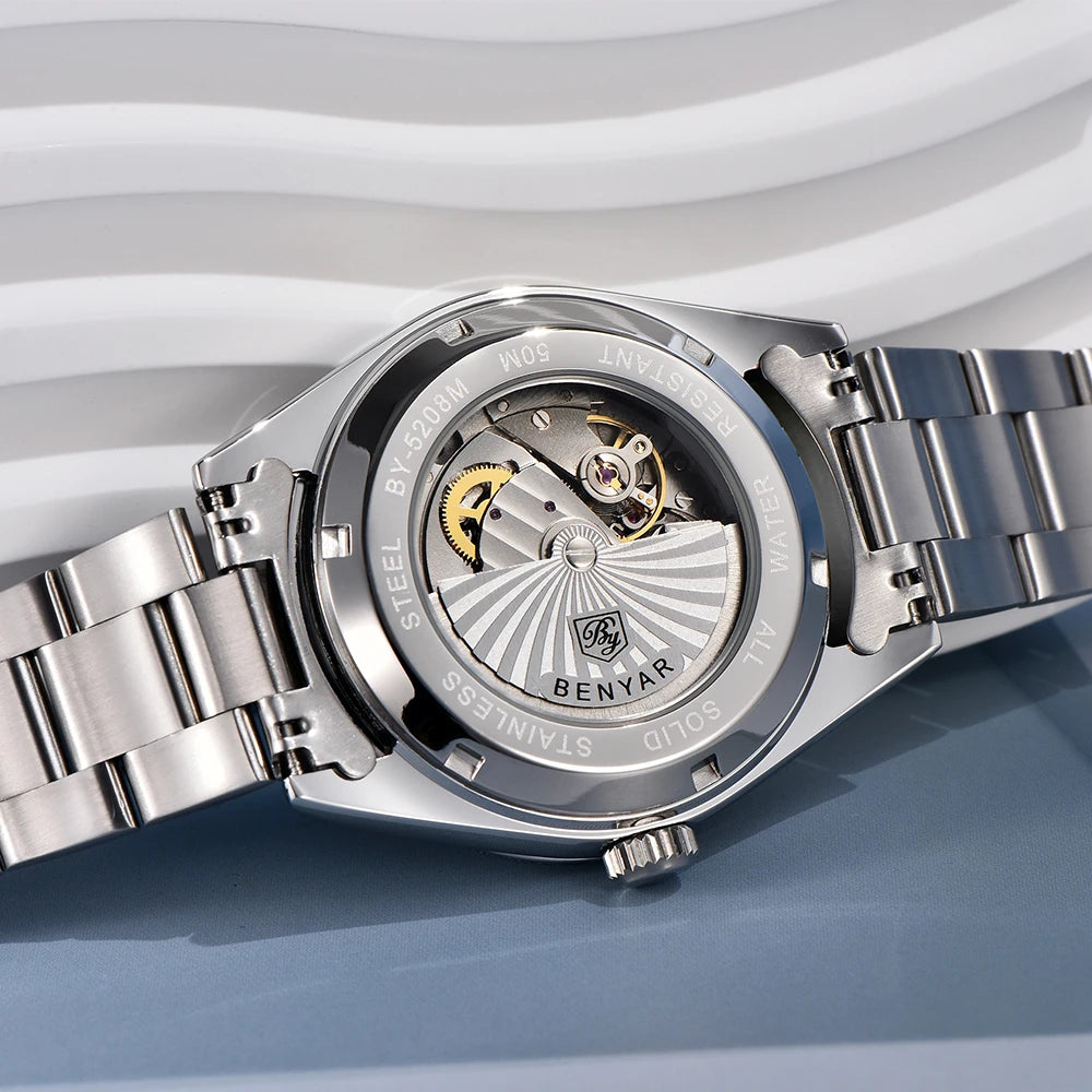BENYAR Top Sand Series 40mm Hot Selling Mechanical Watch 316L Stainless Steel Simple 5 Bar Waterproof Automatic Men's Watch