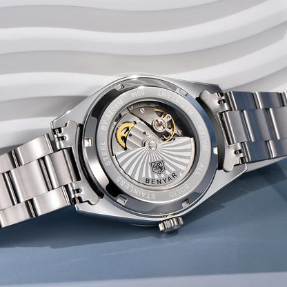 BENYAR Top Sand Series 40mm Hot Selling Mechanical Watch 316L Stainless Steel Simple 5 Bar Waterproof Automatic Men's Watch