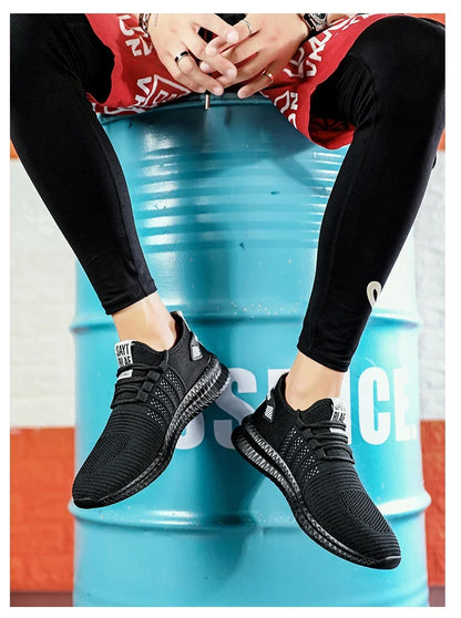 Fashion Sneakers Lightweight Men Casual Shoes Breathable Male Footwear Lace Up Walking Shoe Mens Casual Summer Shoes