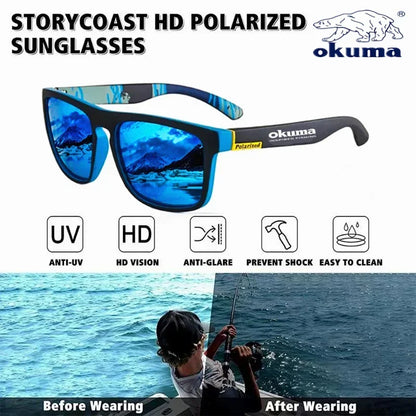 Okuma Polarized Sunglasses UV400 for Men and Women Outdoor Hunting, Fishing, Driving Bicycles, Sunglasses Optional Box