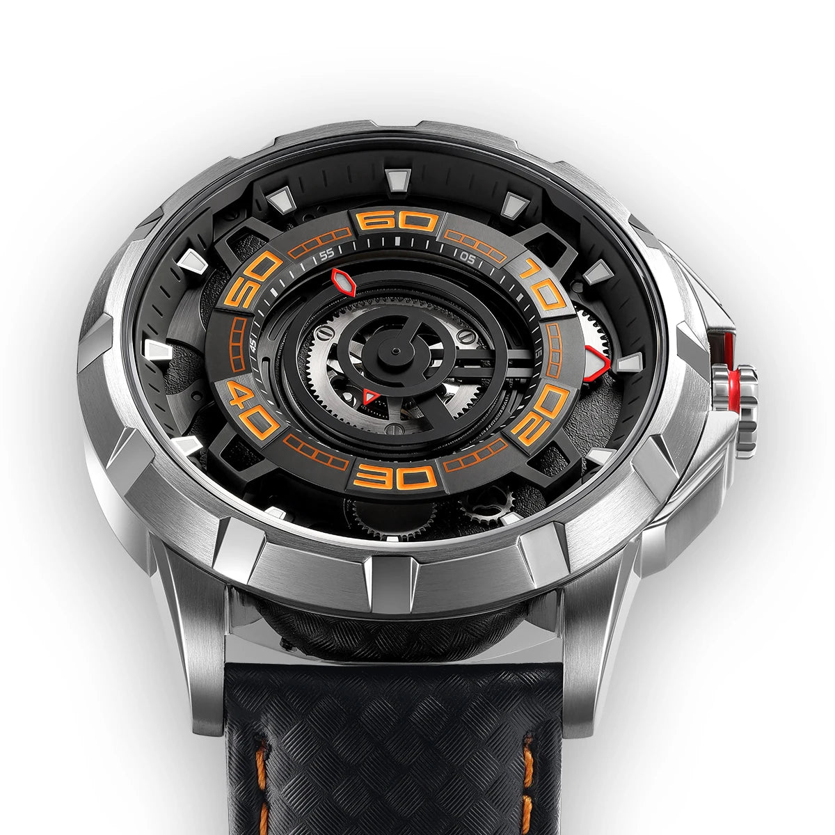 BERNY Automatic Skeleton Watch For Men 3D Dial 5ATM Luminous Sapphire 316L Steel MIYOTA 82S0 Mechanical Top Luxury Men's Watches