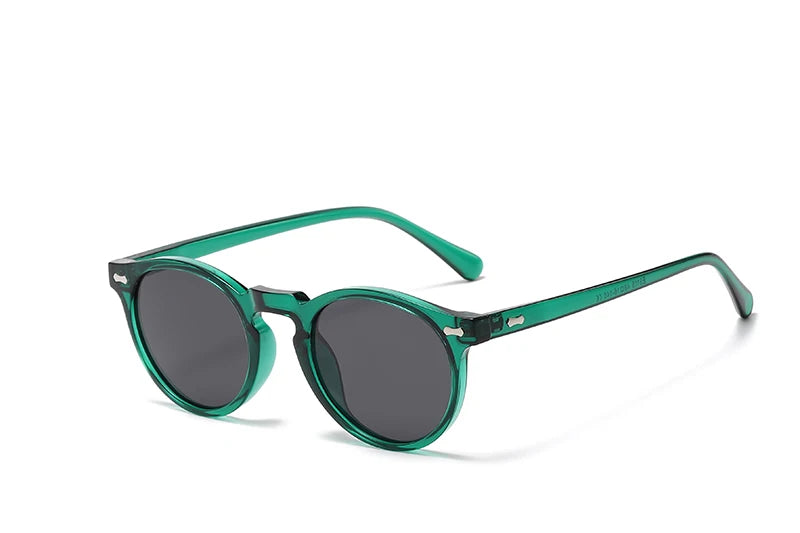 Peekaboo polarized sunglasses for men korean fashion driving round sun glasses for women uv400 green brown summer accessories