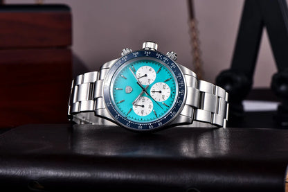 Rolls Timi Panda Men’s Watches – Quartz chronograph, luxury model, sapphire crystal with anti-reflective coating, water-resistant, sporty style