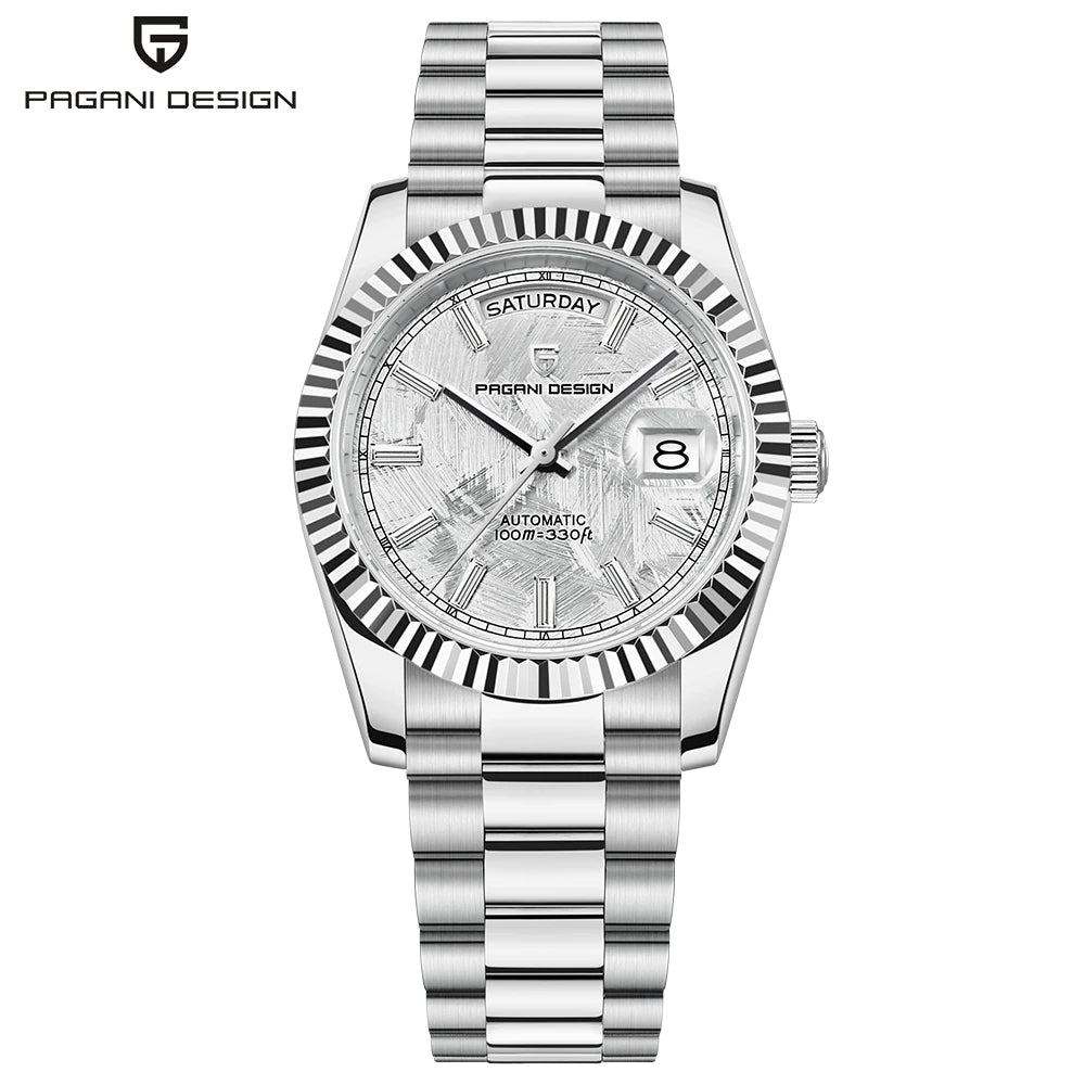 2026 New PAGANI DESIGN Enamel Dial DD36 Luxury Silver Gold Automatic Watch For Men AR Sapphire crystal Mechanical Wristwatch Men