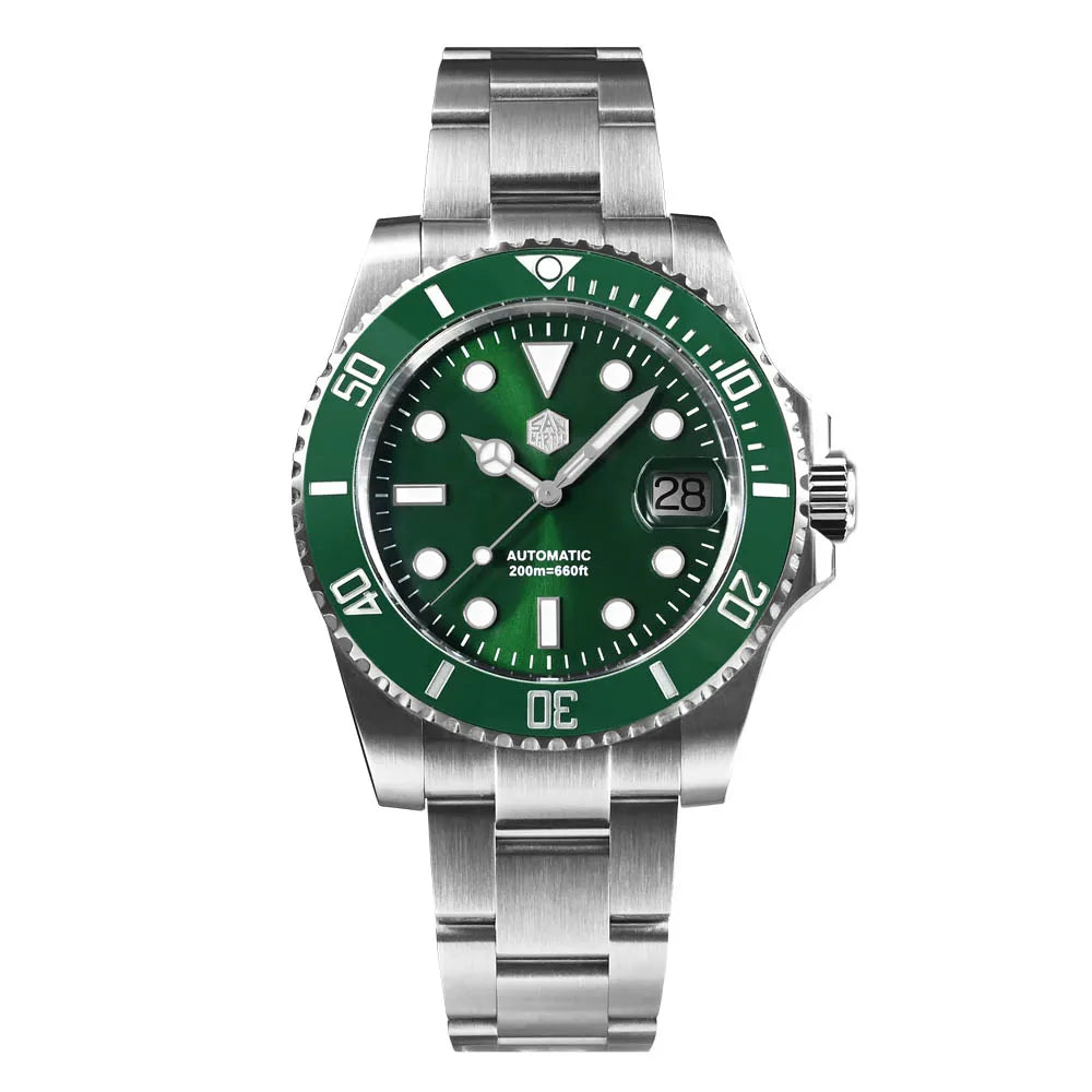 San Martin New 40mm Water Ghost Diver Watch Men Luxury NH35 PT5000 Automatic Mechanical Watch Sapphire Waterproof 200m SN0017