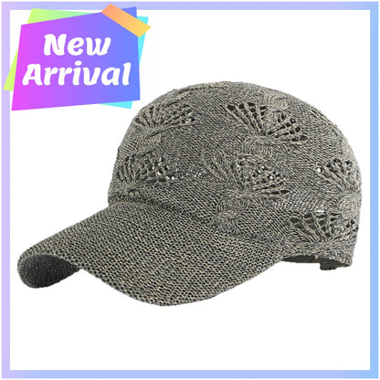 Casquette de baseball d'été en maille ajourée brillante pour femme, casquette de protection solaire pour les activités de plein air, respirante, flatteuse et polyvalente