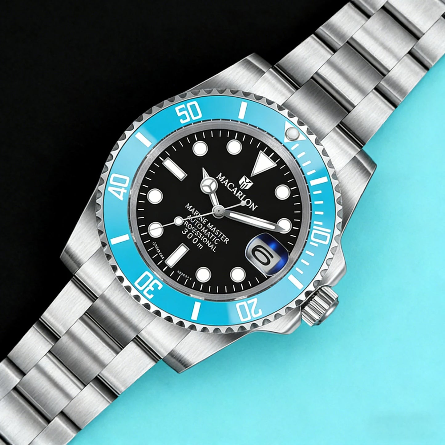 MACARLON Design New 41mm Mechanical Watch for Men Sapphire Glass Luminous Stainless Steel Waterproof China NH35 Automatic Watch TOP