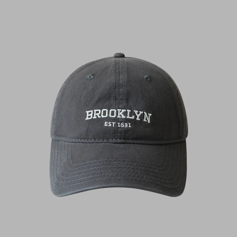 Gorra de béisbol de algodón suave con letras para mujer y hombre, bordado retro, visera curvada, gorra unisex para coleta, hip hop, gorra de camionero y gorras para el sol