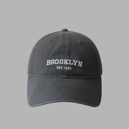 Gorra de béisbol de algodón suave con letras para mujer y hombre, bordado retro, visera curvada, gorra unisex para coleta, hip hop, gorra de camionero y gorras para el sol
