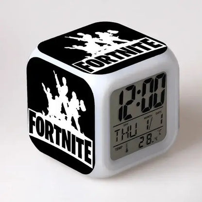 Fortnite Alarm Clock Cute Fashion Cartoon Personalized Creative Kawaii Minimalist LED Alarm Clock Gift for Friends' Birthday