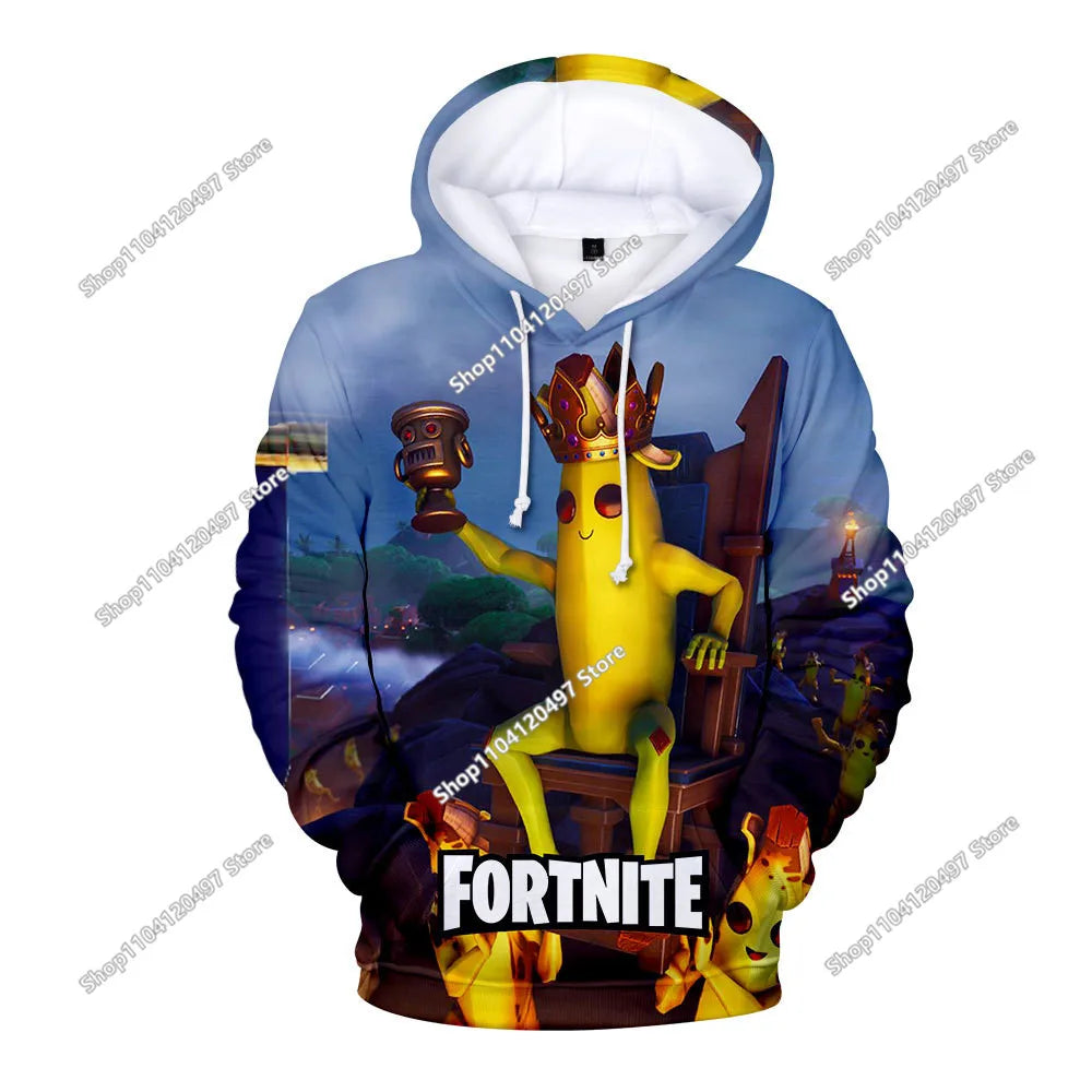 Fortnites Cosplay Sweatshirt Game 3D Printed Unisex Hoodie Casual Coat Anime Peripheral Kawaii Jacket Children Clothing Gifts