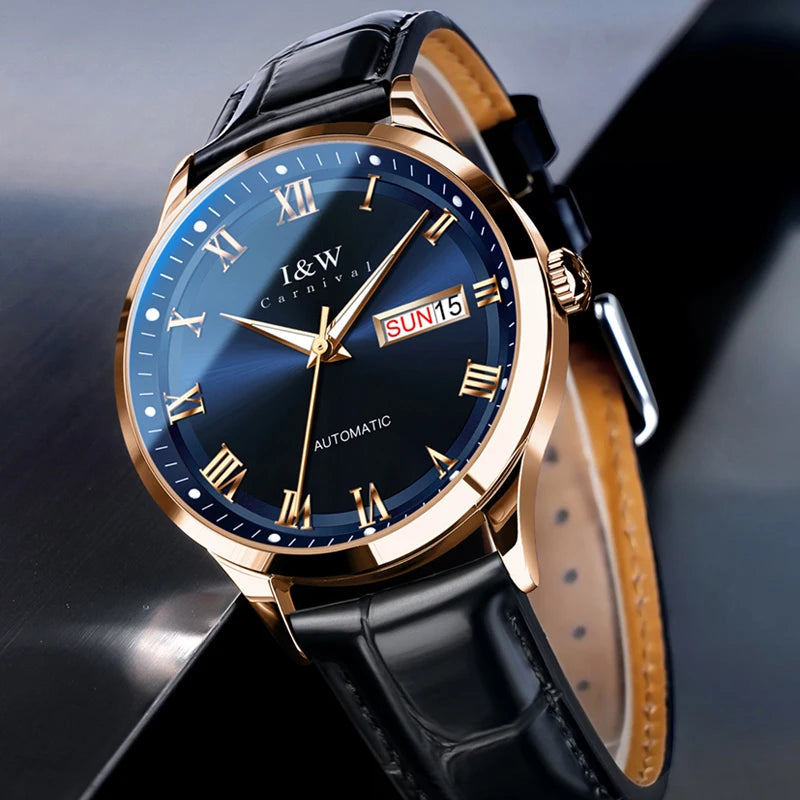 Carnival Brand High-end Series I&W Mechanical Watches Luxury Sapphire MIYOTA Movement Automatic Watches HD Luminous Reloj Hombre