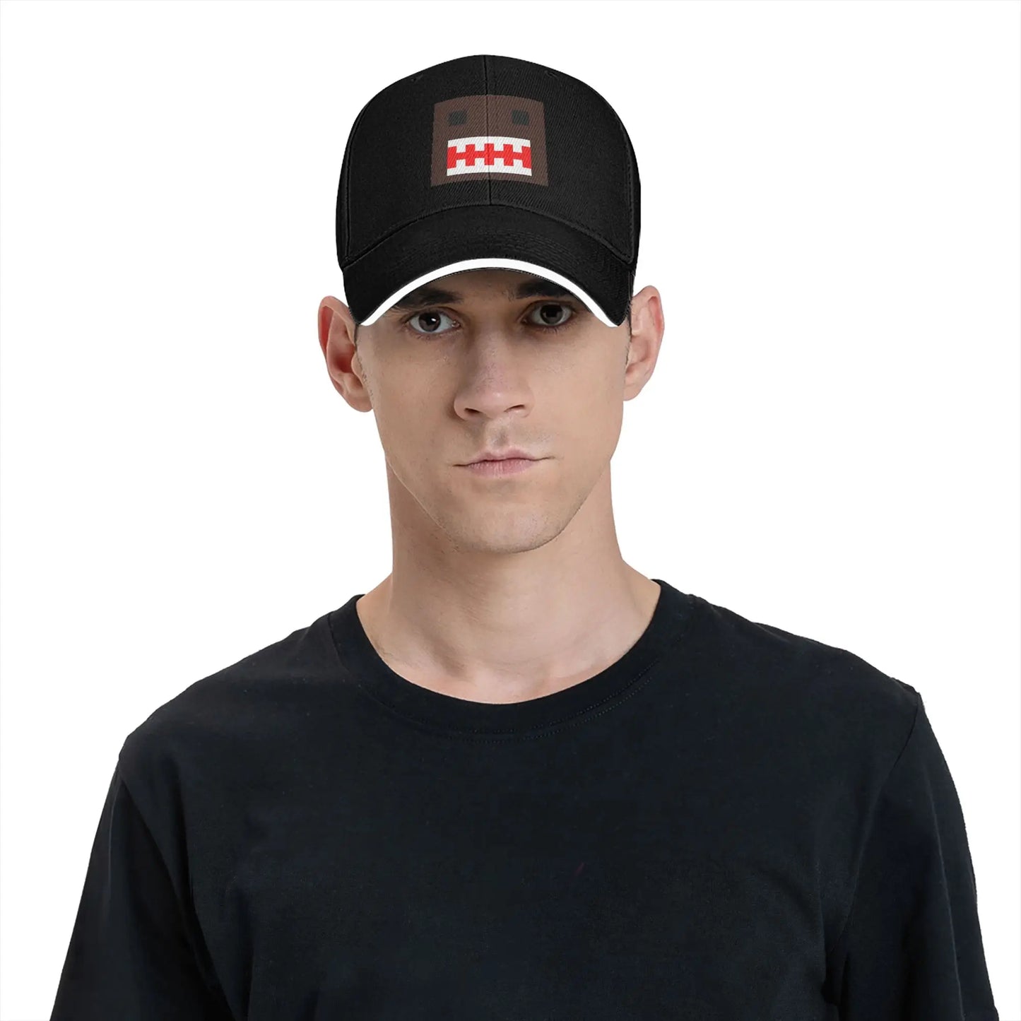 PIXEL Domo Kun Doll Face Sandwich Caps Men Women Hip-Hop,Baseball Caps Cute Funny Adjustable Fishing All seasons Hat